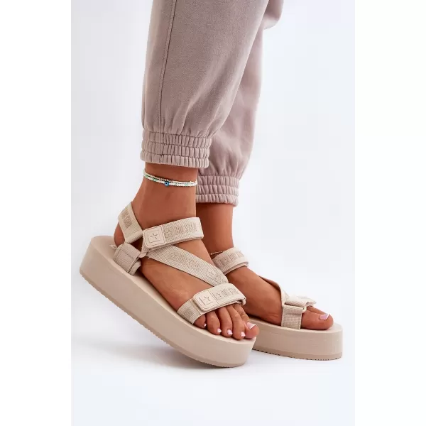  Ženske sandale BIG STAR NN274A528 BEIGE Big Star Shoes 