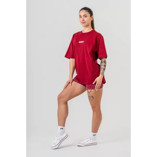  Oversized majica kratkih rukava GYM ESSENTIALS 381 TAMNOCRVENA Nebbia 