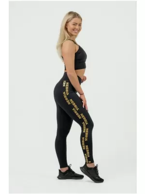 Ženski sportski grudnjak s visokom potporom INTENSE Asymmetric 841 BLACK Nebbia