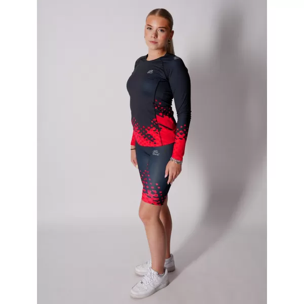  Ženska premium funkcionalna majica dugih rukava ALTISPORT VOJ/ALW109TR03 CRVENO-CRNA 