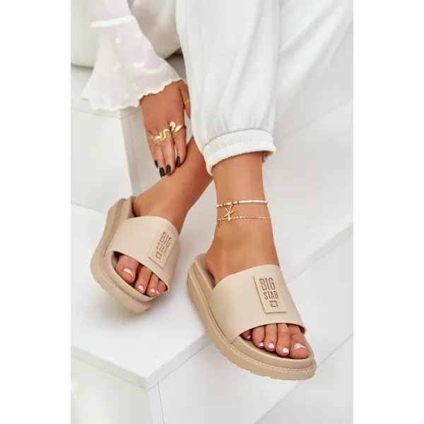  Ženske papuče BIG STAR LL274A210 BEIGE Big Star Shoes 