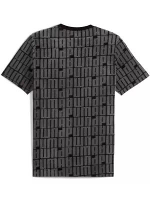 Muška majica kratkih rukava PUMA ESS LOGO LAB AOP TEE 688185-01 CRNA