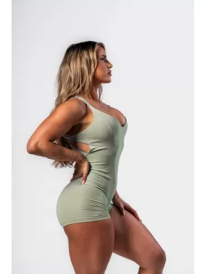 Fitnes kombinezon za oblikovanje STRONG BEAUTY 427 SVIJETLO ZELENI Nebbia