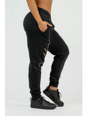 Ženska široka trenirka s potpisom INTENSE 846 BLACK/GOLD Nebbia