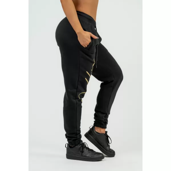  Ženska široka trenirka s potpisom INTENSE 846 BLACK/GOLD Nebbia 