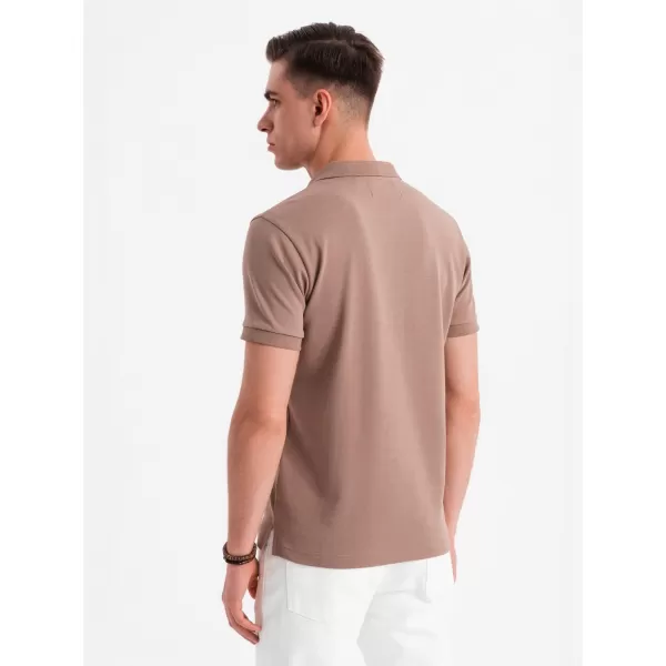  Muški majica OMBRE OM-POSS-0148 SVIJETLOSMEĐA 