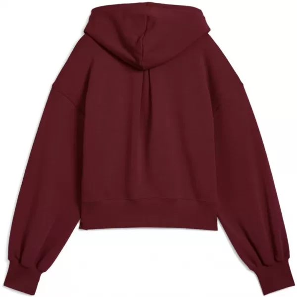  Ženska majica PUMA WARDROBE ESS RELAXED CROPPED HOODIE TR 629746-96 CRVENI 