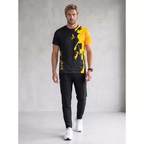 Muška premium funkcionalna majica ALTISPORT VOJ/ALM112TR01 CRNO-FLUO NARANČASTA 