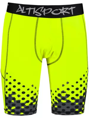 Muške sportske tajice iznad koljena premium ALTISPORT VOJ/ALM109LEG02 FLUO ŽUTA