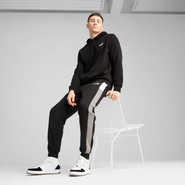  Muške trenirke PUMA ESS BLOCK SWEATPANTS FL CL 684688-01 CRNA 