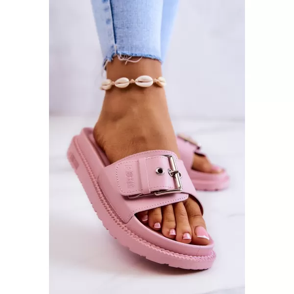  Modne ženske papuče BIG STAR JJ274A308 PINK Big Star Shoes 