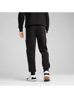 Muške trenirke PUMA ESS BLOCK SWEATPANTS FL CL 684688-01 CRNA