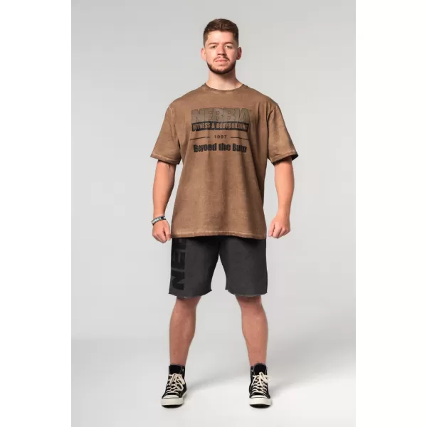  Isprana oversized majica kratkih rukava HERITAGE 355 SVIJETLO SMEĐA Nebbia 