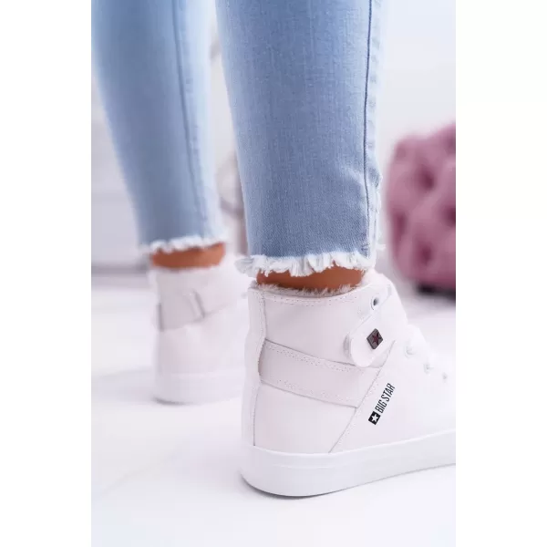  Ženske kožne gležnjače BIG STAR V274541FW WHITE Big Star Shoes 