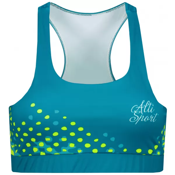 Ženski premium funkcionalni sportski grudnjak ALTISPORT VOJ/ALW109POD01 SMARAGDNO/FLUO ŽUTA 