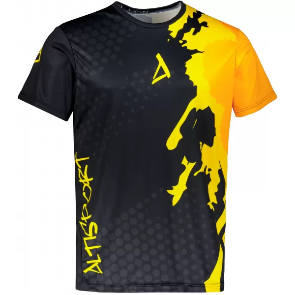  Muška premium funkcionalna majica ALTISPORT VOJ/ALM112TR01 CRNO-FLUO NARANČASTA 