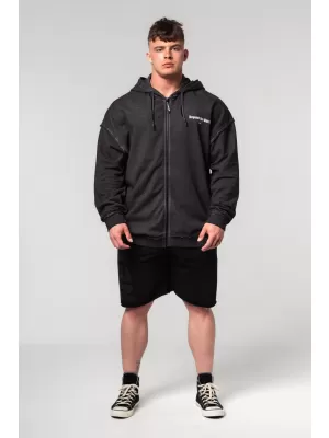 Isprana majica s patentnim zatvaračem GYM BRO 362 BLACK Nebbia