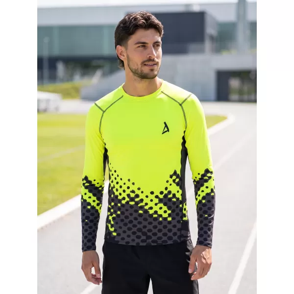  Vrhunska muška funkcionalna kompresijska majica dugih rukava ALTISPORT VOJ/ALM109TR03 FLUO ŽUTA 