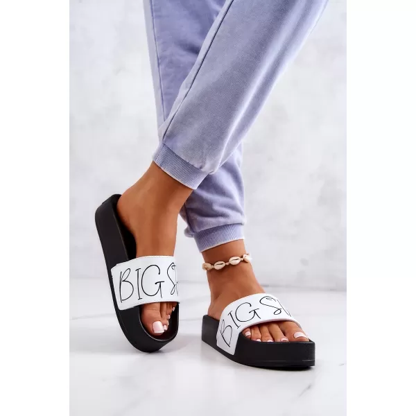  Modne ženske papuče BIG STAR JJ274A275 WHITE Big Star Shoes 