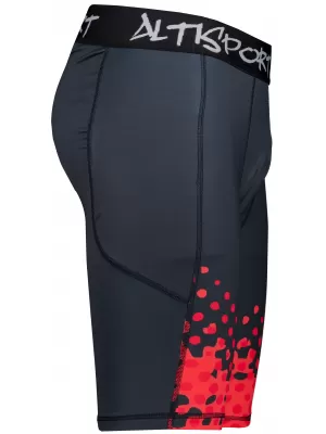Muške sportske tajice iznad koljena premium ALTISPORT VOJ/ALM109LEG02 CRVENO/CRNO