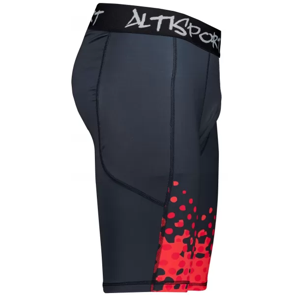  Muške sportske tajice iznad koljena premium ALTISPORT VOJ/ALM109LEG02 CRVENO/CRNO 