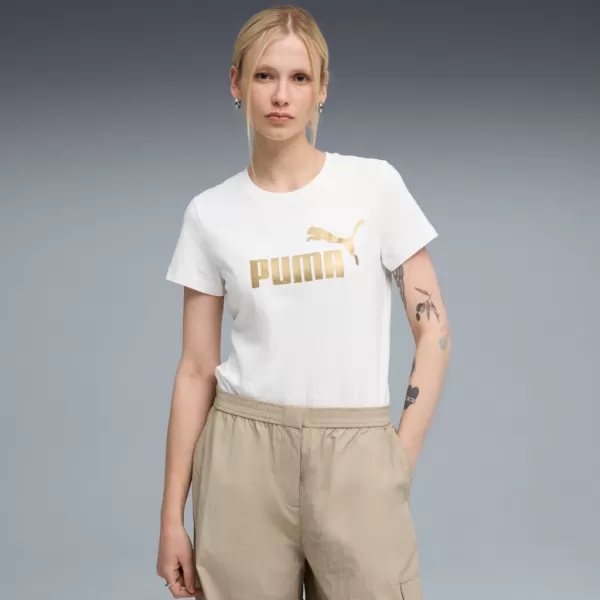  Košulja PUMA ESS METALLIC NO. 1 LOGO TEE 631536-52 BIJELA BOJA 