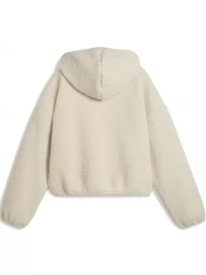 Ženska majica PUMA WARDROBE ESS OVERSIZED POLAR FLEECE HOODIE 632048-87 BIJELA BOJA
