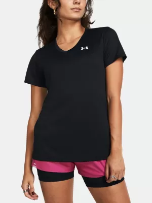 Ženska majica kratkih rukava UNDER ARMOUR TECH SSV- SOLID 1384229-001 CRNA