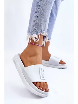 Ženske papuče BIG STAR LL274428 WHITE Big Star Shoes