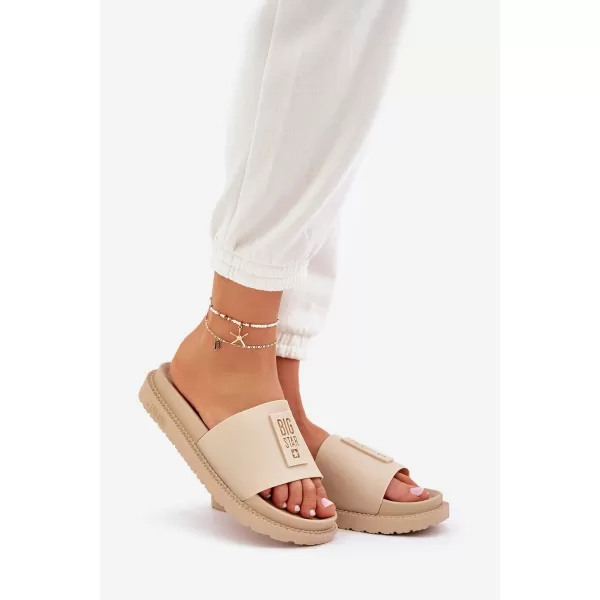  Ženske papuče BIG STAR LL274A210 BEIGE Big Star Shoes 