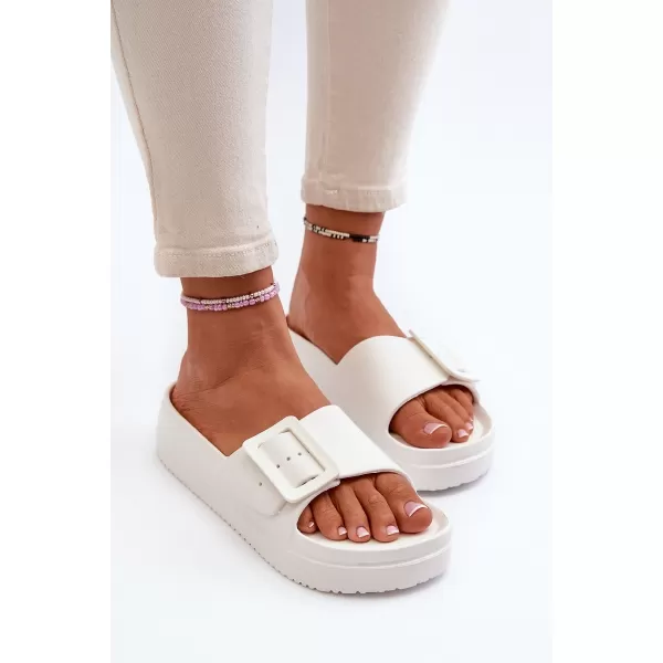  Ženske papuče BIG STAR NN274A661 WHITE Big Star Shoes 