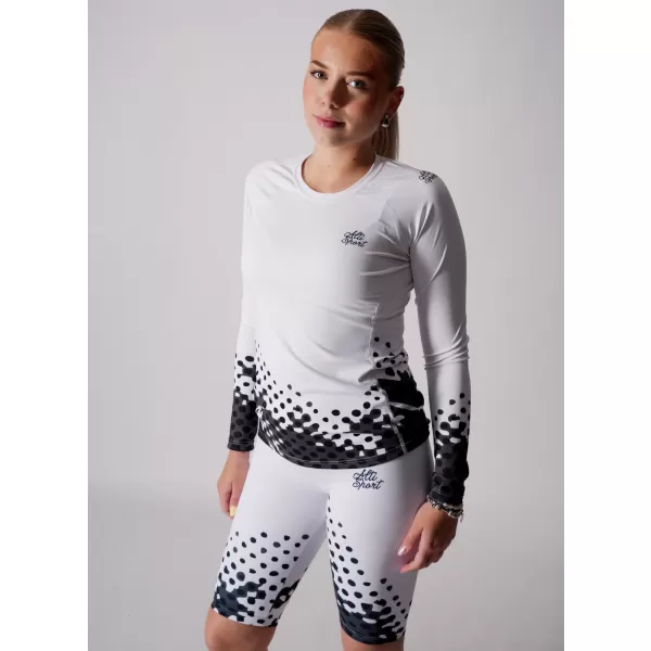  Ženska premium funkcionalna majica dugih rukava ALTISPORT VOJ/ALW109TR03 CRNO-BIJELO 