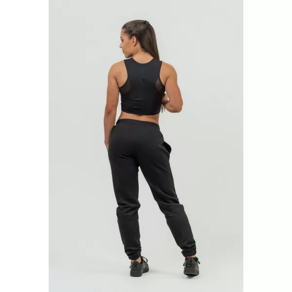  Ženska široka trenirka s potpisom INTENSE 846 BLACK/GOLD Nebbia 