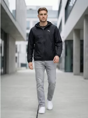 Muška vjetrovka PUMA ESS REGULAR WINDBREAKER 684625-01 CRNA