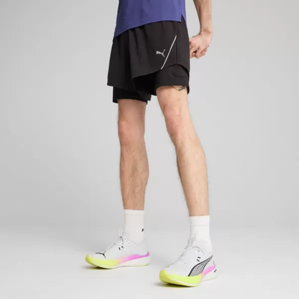  Kratke hlače PUMA M RUN ULTRAWEAVE 2IN1 5"" SHORT​ 526635-01 CRNI 