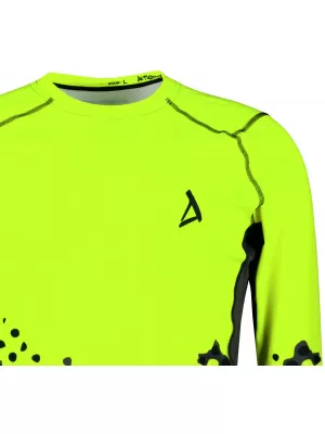 Vrhunska muška funkcionalna kompresijska majica dugih rukava ALTISPORT VOJ/ALM109TR03 FLUO ŽUTA