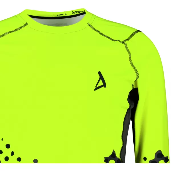  Vrhunska muška funkcionalna kompresijska majica dugih rukava ALTISPORT VOJ/ALM109TR03 FLUO ŽUTA 