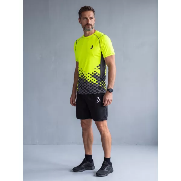  Muška premium funkcionalna kompresijska majica ALTISPORT VOJ/ALM109TR04 FLUO ŽUTA 
