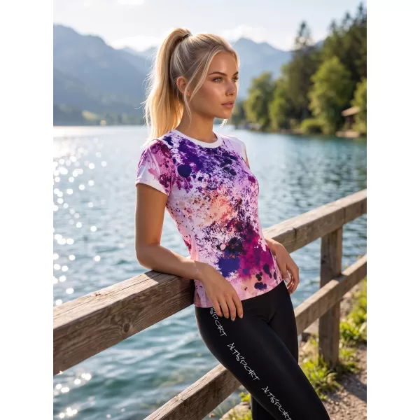  Ženska premium funkcionalna majica ALTISPORT VOJ/ALW055TR01 LJUBIČASTA/NARANČASTA 