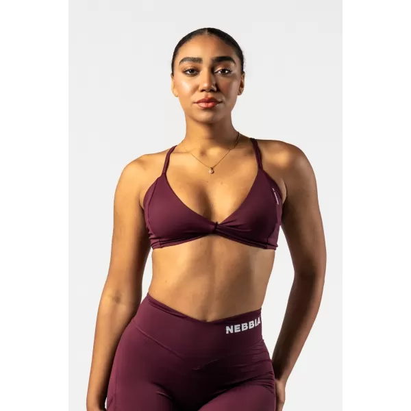  Sportski grudnjak srednje potpore TWIST-KNOT 423 TAMNO CRVENI Nebbia 