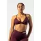 Sportski grudnjak srednje potpore TWIST-KNOT 423 TAMNO CRVENI Nebbia