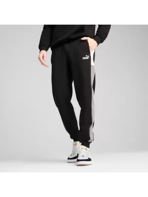 Muške trenirke PUMA ESS BLOCK SWEATPANTS FL CL 684688-01 CRNA
