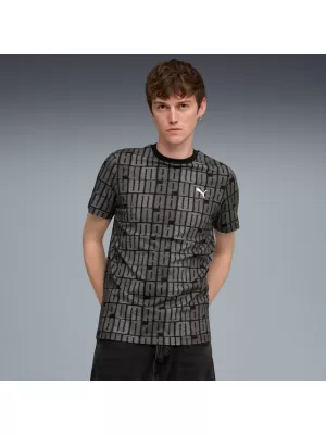 Muška majica kratkih rukava PUMA ESS LOGO LAB AOP TEE 688185-01 CRNA