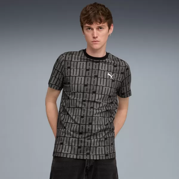  Muška majica kratkih rukava PUMA ESS LOGO LAB AOP TEE 688185-01 CRNA 