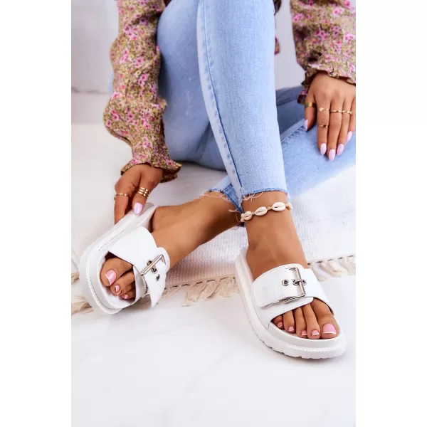  Modne ženske papuče BIG STAR JJ274A309 WHITE Big Star Shoes 