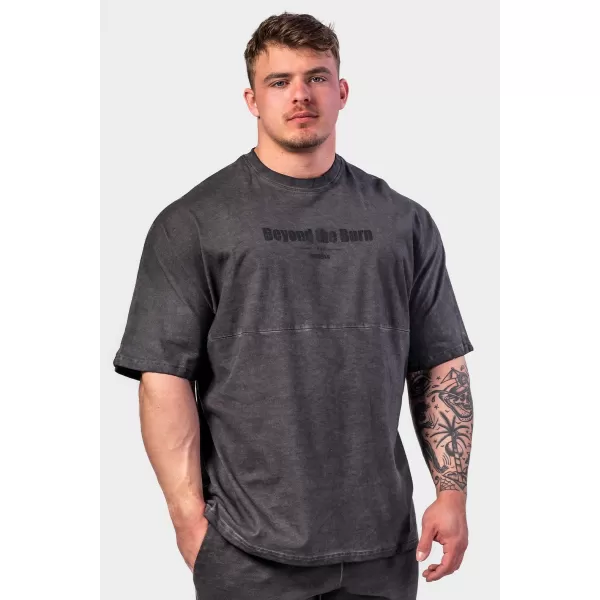  Isprana prevelika majica kratkih rukava NO SHORTCUTS 369 BLACK Nebbia 