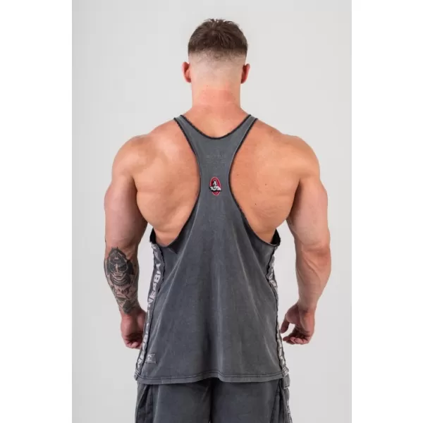  Washed muscle back stringer GOLDEN AGE 791 BLACK Nebbia 