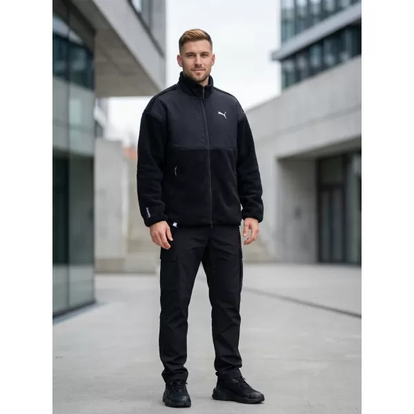  Muška jakna PUMA TECH SOFT TECH RELAXED SHERPA JACKET 632104-01 CRNA 
