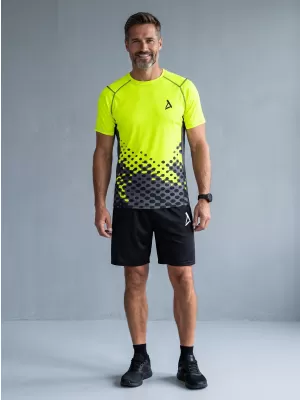 Muška premium funkcionalna kompresijska majica ALTISPORT VOJ/ALM109TR04 FLUO ŽUTA