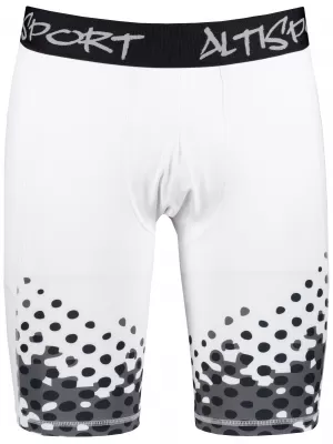 Muške sportske tajice iznad koljena premium ALTISPORT VOJ/ALM109LEG02 BIJELA